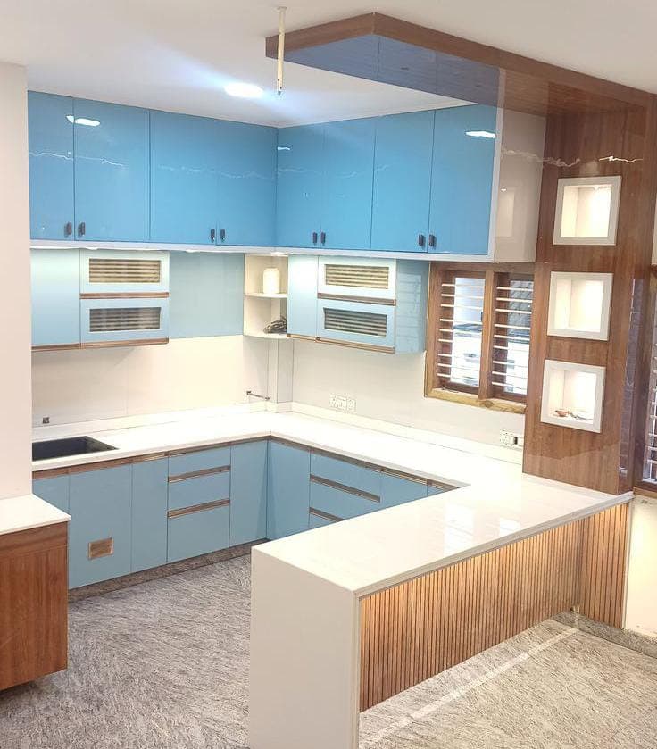 Modular Kitchen Cabinets with Overhead Storage